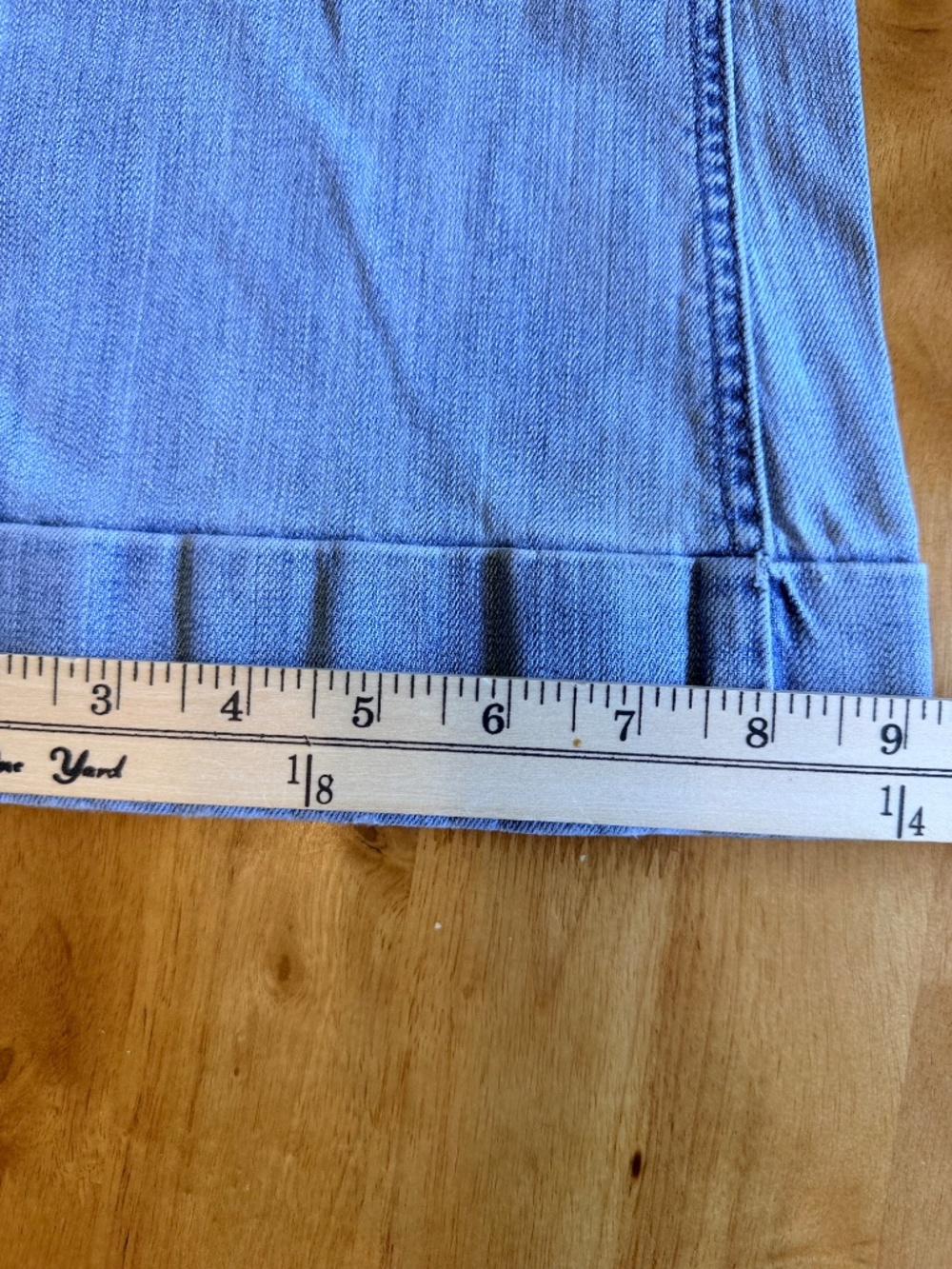 The Limited Denim 678 Light Wash Flare Jeans Wide Cuff Size 4 Low Rise 552 - Picture 3 of 11